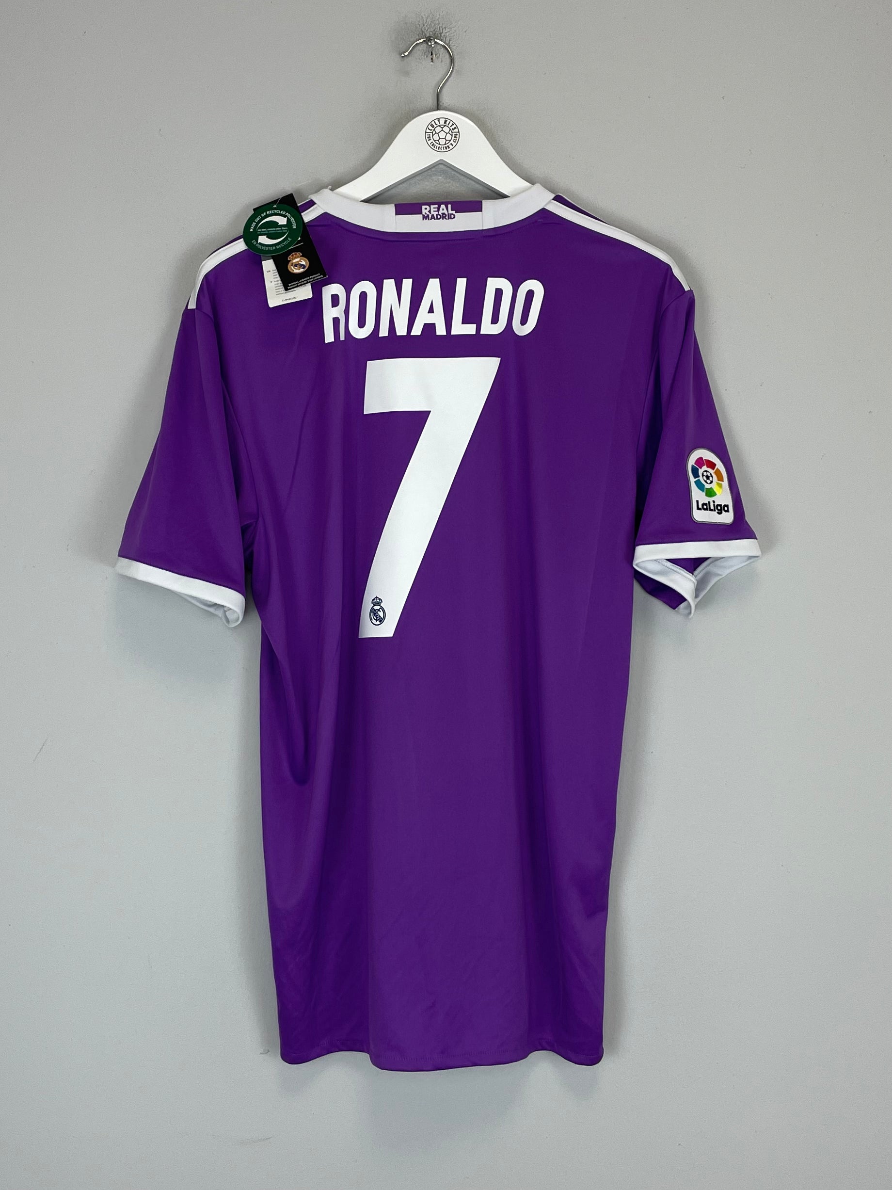 Shop 2016/17 REAL MADRID RONALDO #7 *BNWT* AWAY SHIRT (L) ADIDAS, classic football shirts, vintage football shirts & retro soccer jerseys at Cult Kits