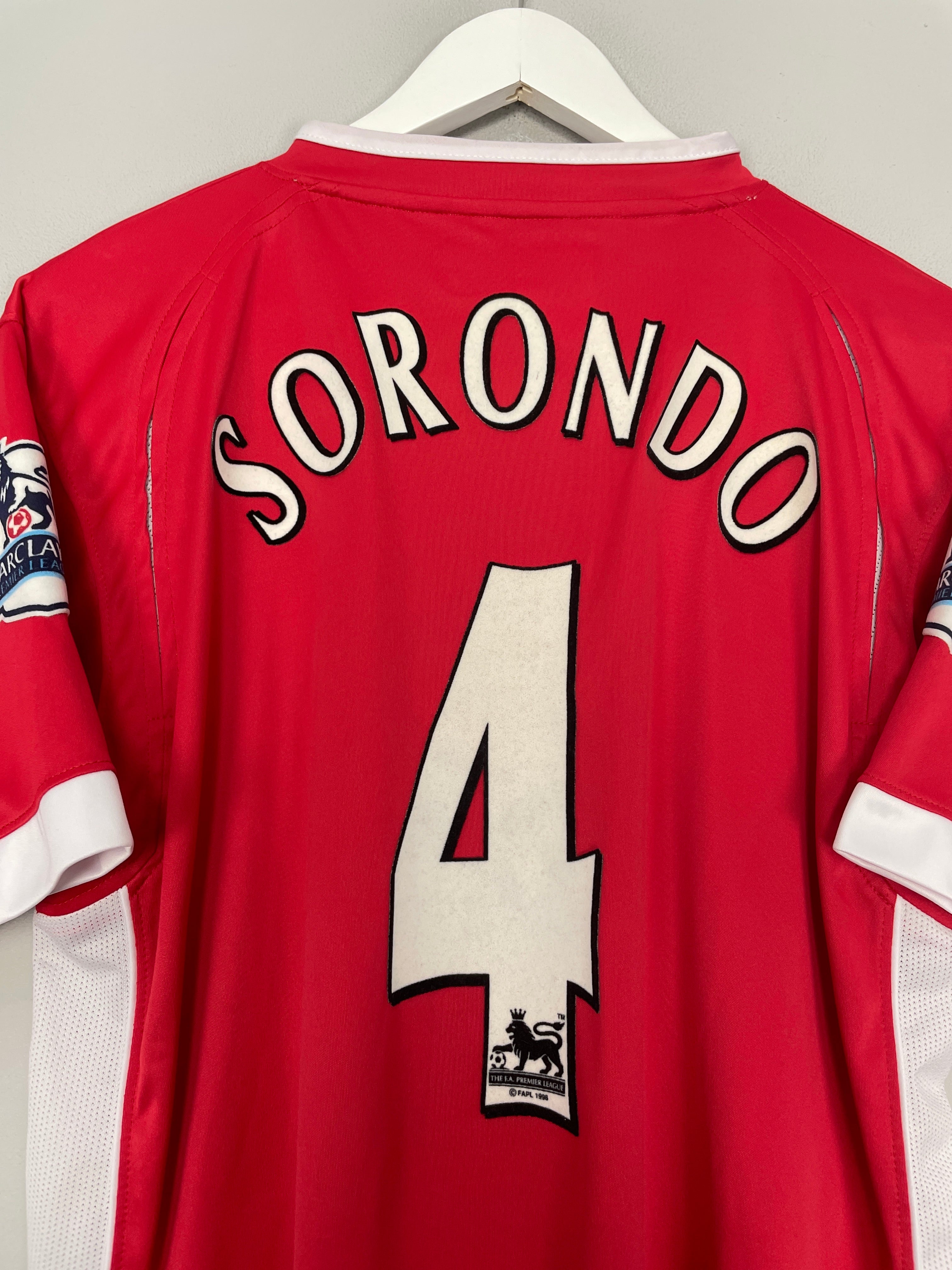 Shop 2005/06 CHARLTON ATHLETIC SORONDO #4 HOME SHIRT (S) JOMA, classic football shirts, vintage football shirts & retro soccer jerseys at Cult Kits