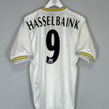 Shop 1996/98 LEEDS UNITED HASSELBAINK #9 HOME SHIRT (M) PUMA, classic football shirts, vintage football shirts & retro soccer jerseys at Cult Kits