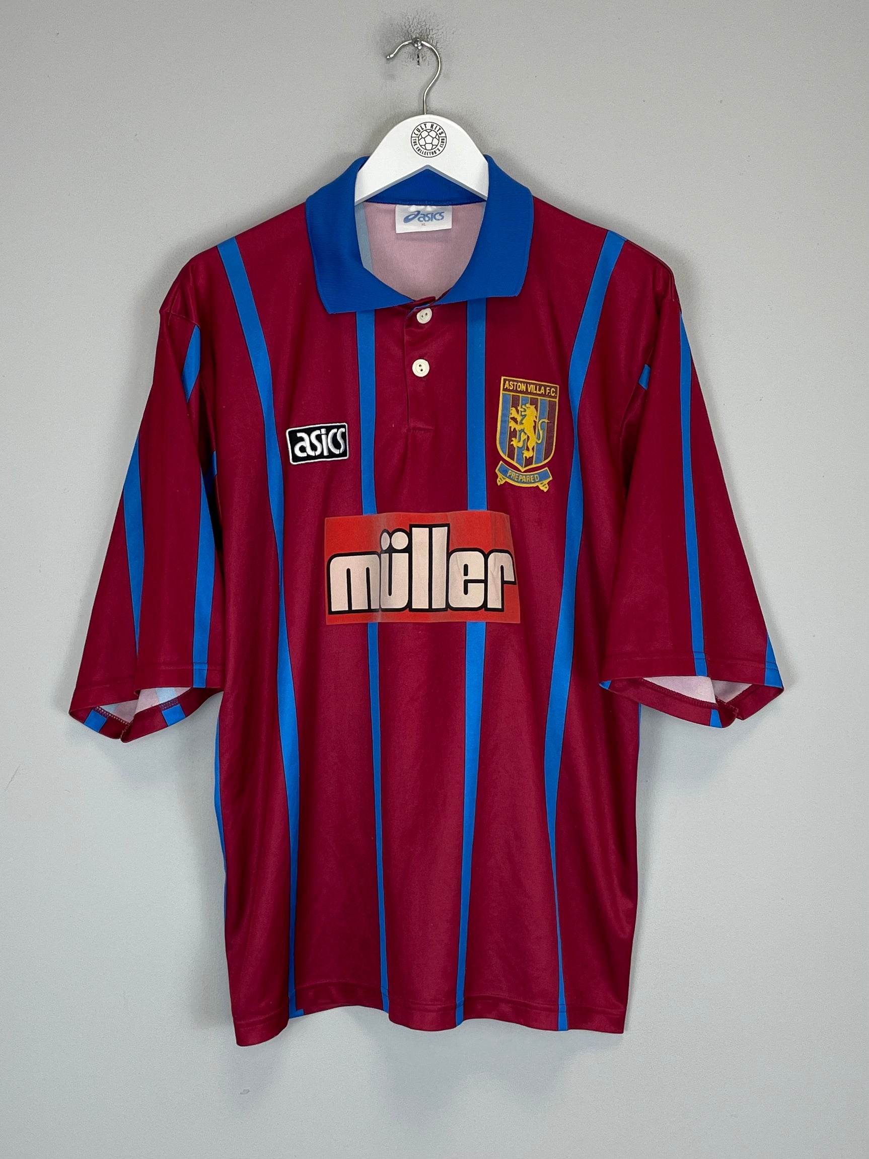 Shop 1993/95 ASTON VILLA HOME SHIRT (XL) ASICS, classic football shirts, vintage football shirts & retro soccer jerseys at Cult Kits