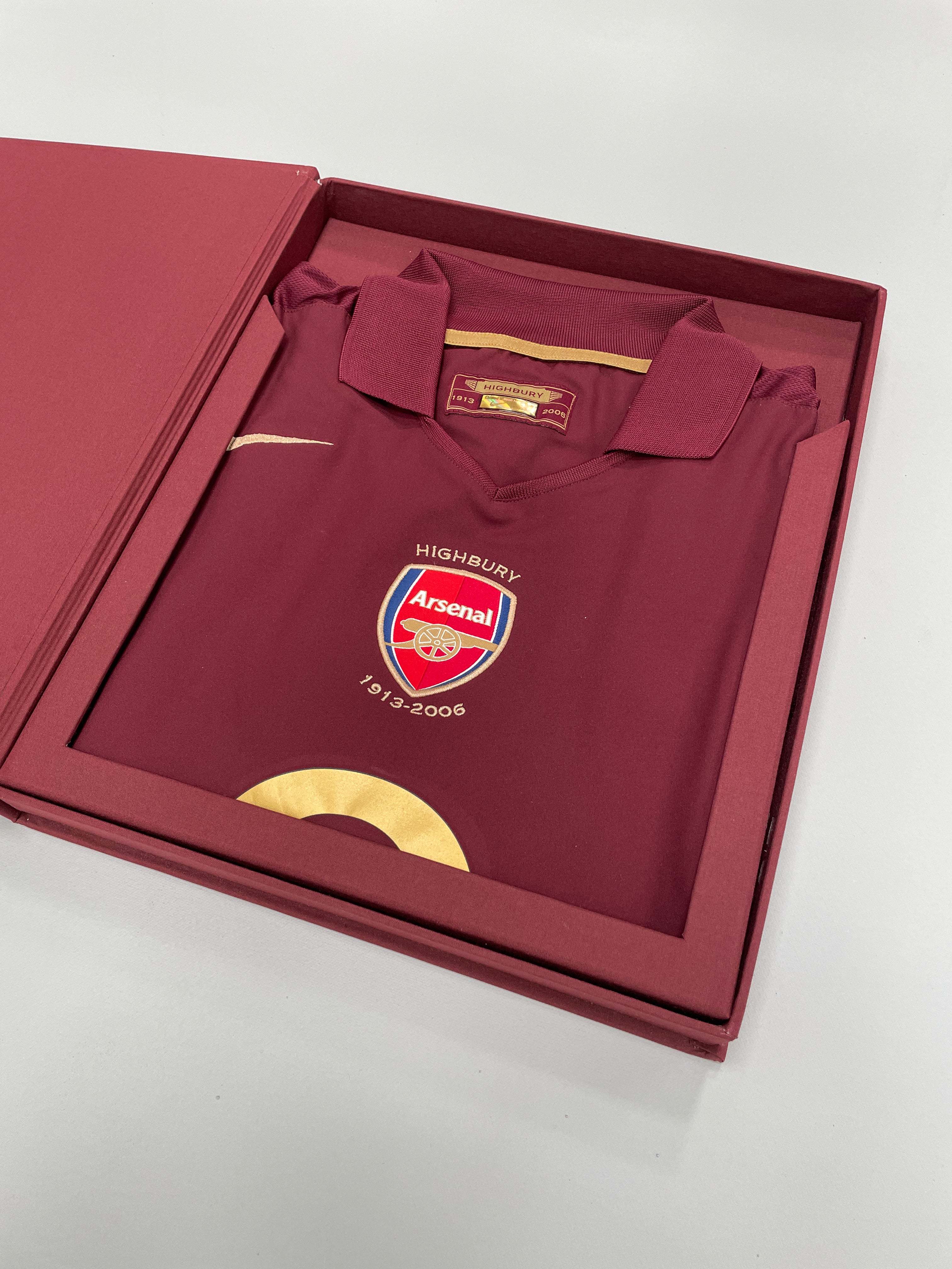 Shop 2006 ARSENAL LTD EDITION BOXED HOME SHIRT (L) NIKE, classic football shirts, vintage football shirts & retro soccer jerseys at Cult Kits