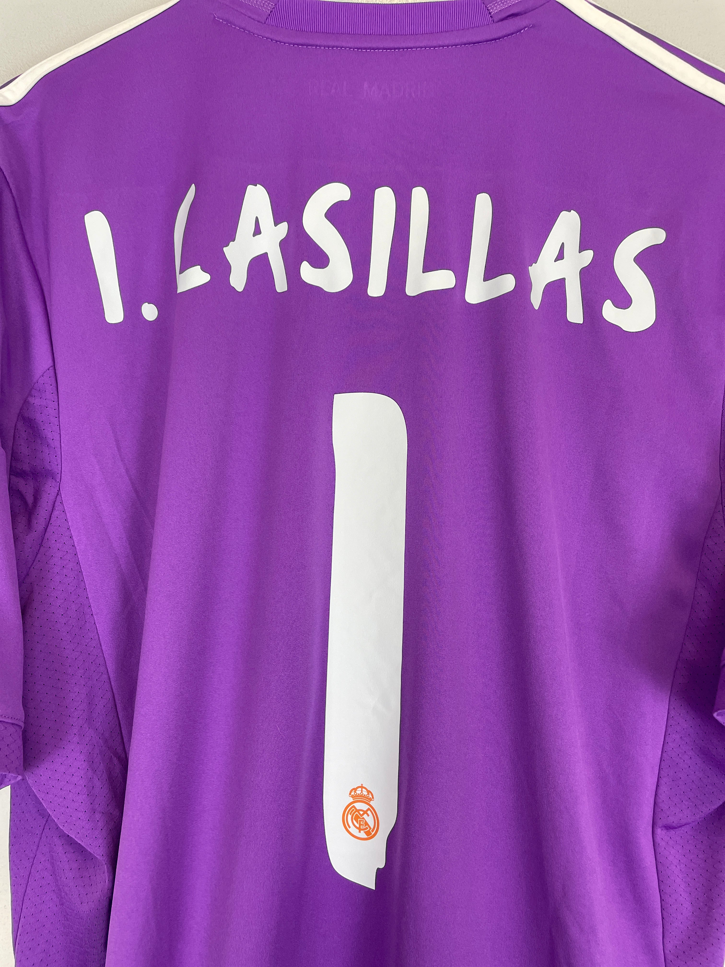 Shop 2013/14 REAL MADRID CASILLAS #1 GK SHIRT (XL) ADIDAS, classic football shirts, vintage football shirts & retro soccer jerseys at Cult Kits