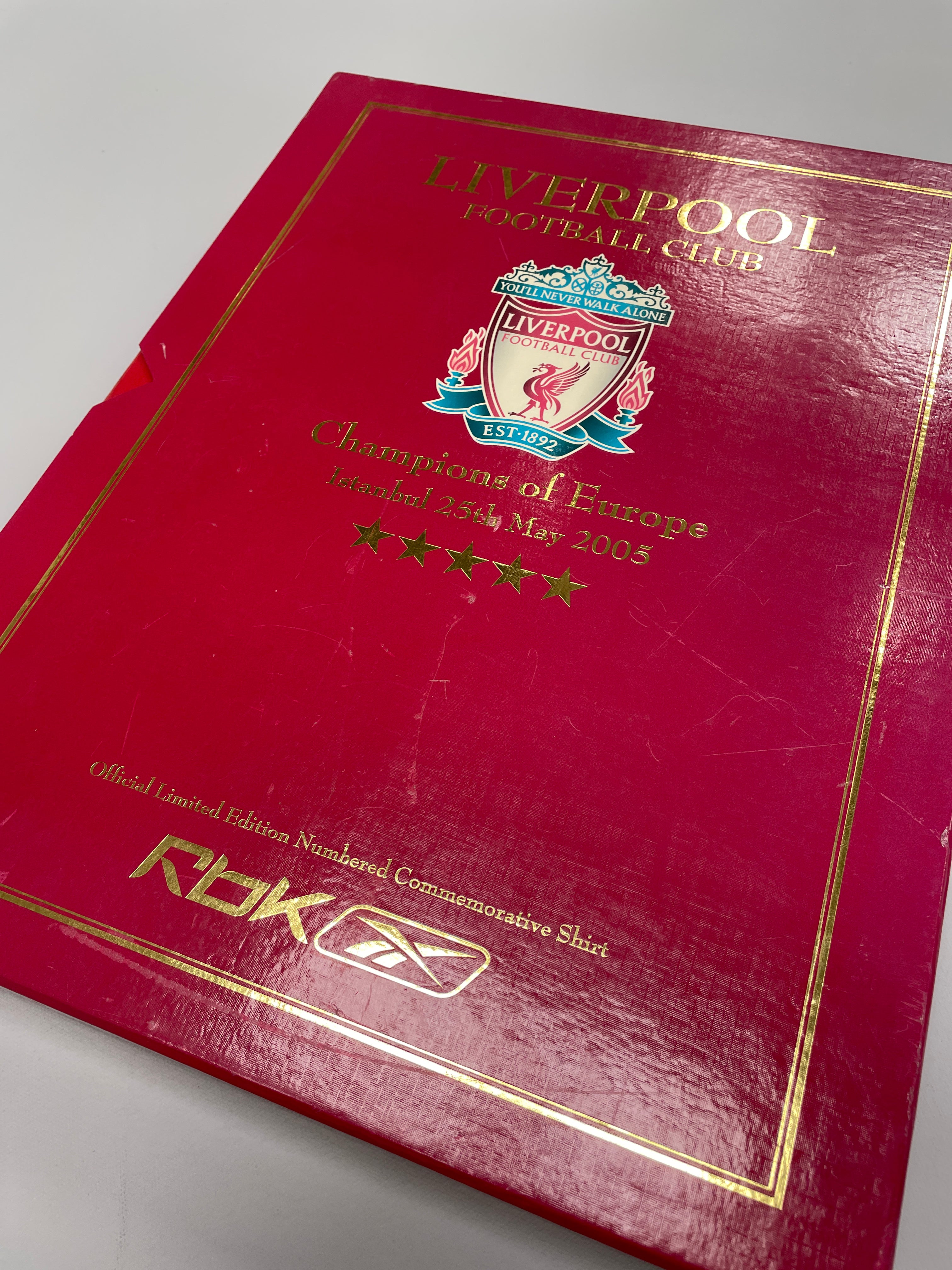 Shop 2005 LIVERPOOL C/L FINAL EDITION *BOXED* HOME SHIRT (M) REEBOK ISTANBUL, classic football shirts, vintage football shirts & retro soccer jerseys at Cult Kits