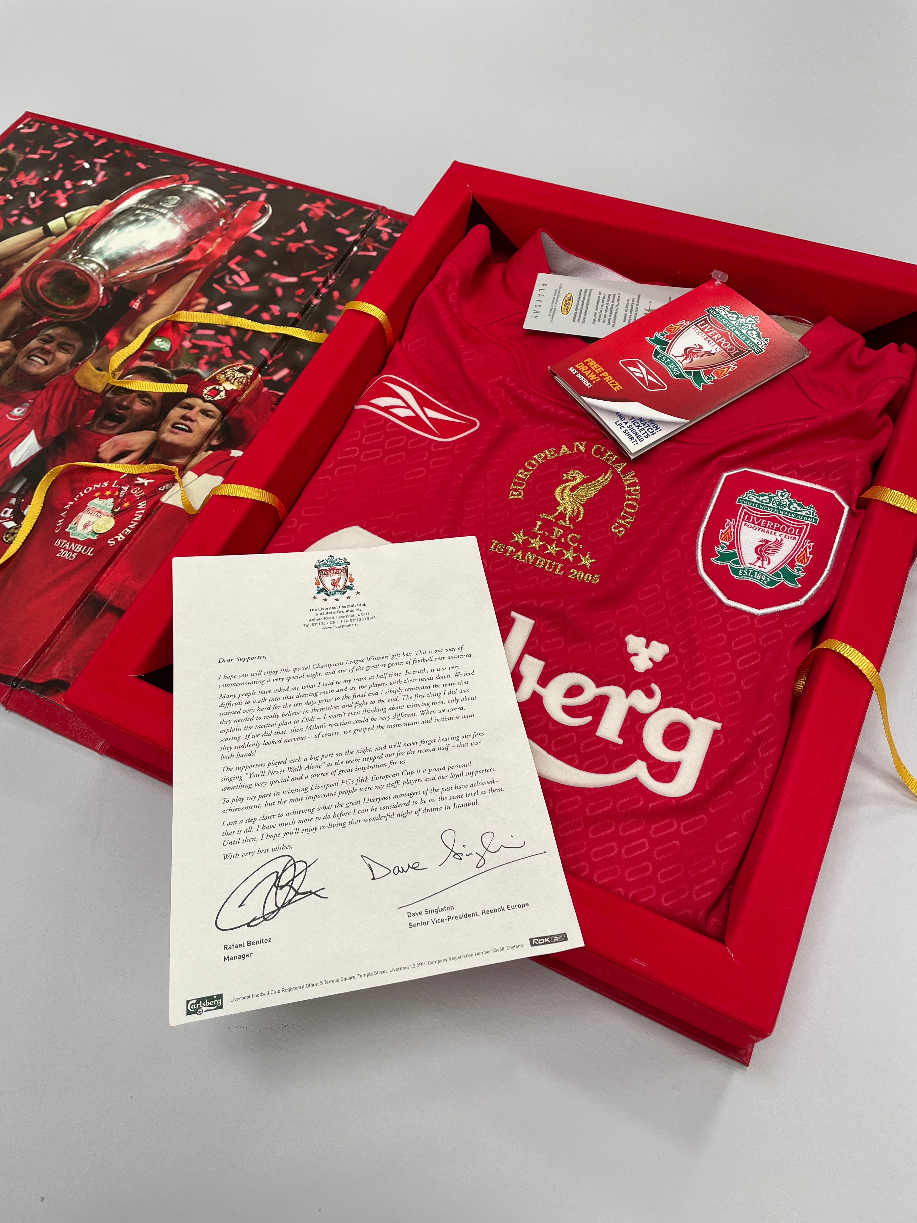 Shop 2005 LIVERPOOL C/L FINAL EDITION *BOXED* HOME SHIRT (M) REEBOK ISTANBUL, classic football shirts, vintage football shirts & retro soccer jerseys at Cult Kits