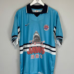 Shop 1998/99 JAWS X JAPANESE MOVIE MASHUP SHIRT (XL) NIKE, classic football shirts, vintage football shirts & retro soccer jerseys at Cult Kits