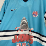 Shop 1998/99 JAWS X JAPANESE MOVIE MASHUP SHIRT (XL) NIKE, classic football shirts, vintage football shirts & retro soccer jerseys at Cult Kits