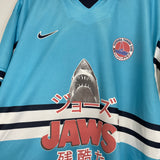 Shop 1998/99 JAWS X JAPANESE MOVIE MASHUP SHIRT (XL) NIKE, classic football shirts, vintage football shirts & retro soccer jerseys at Cult Kits