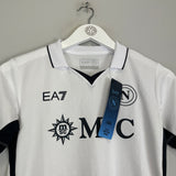 Shop 2024/25 Napoli *BNWT* Authentic Away Shirt (Kids - Multiple Sizes) EA7, classic football shirts, vintage football shirts & retro soccer jerseys at Cult Kits