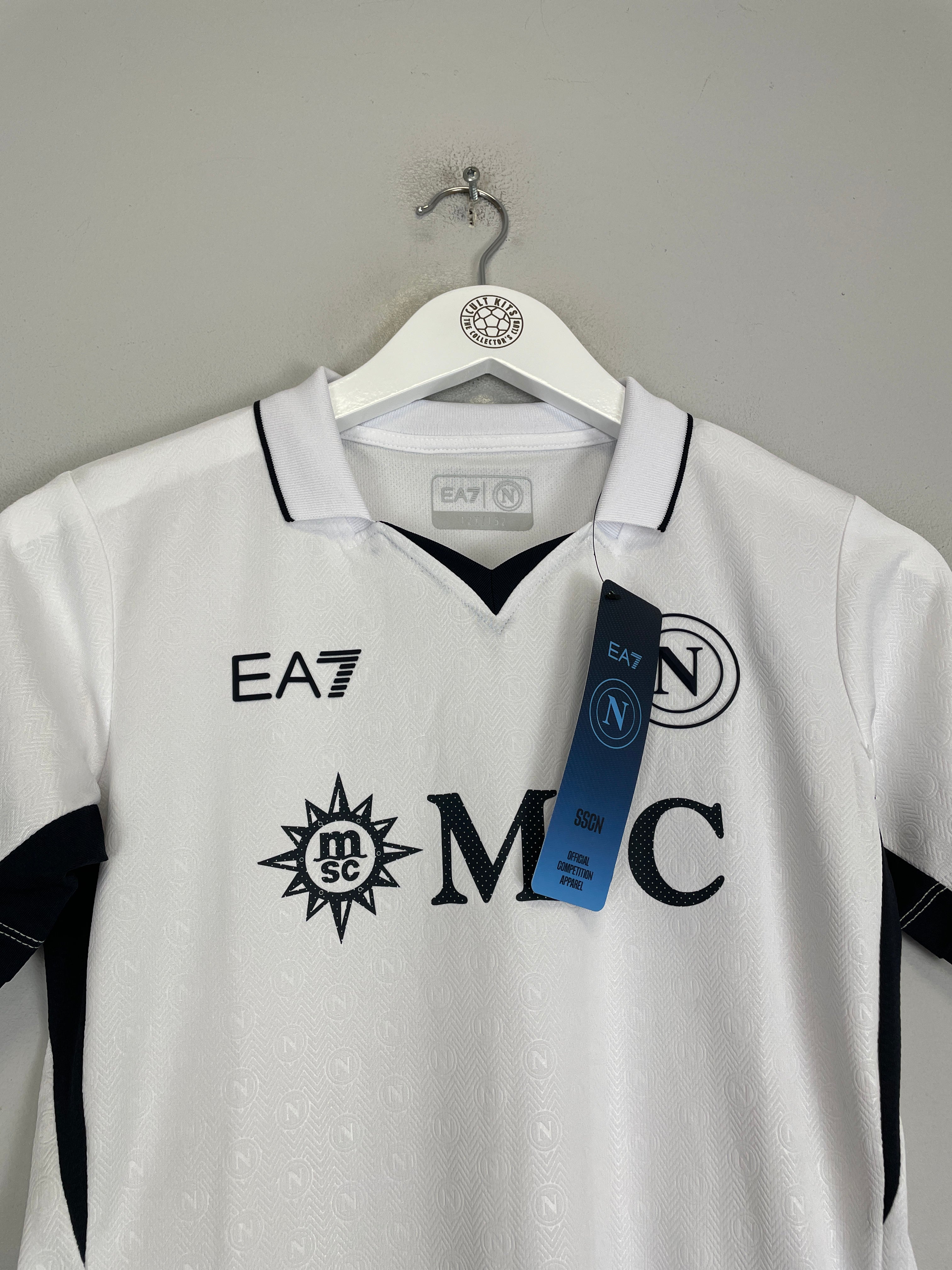 Shop 2024/25 Napoli *BNWT* Authentic Away Shirt (Kids - Multiple Sizes) EA7, classic football shirts, vintage football shirts & retro soccer jerseys at Cult Kits