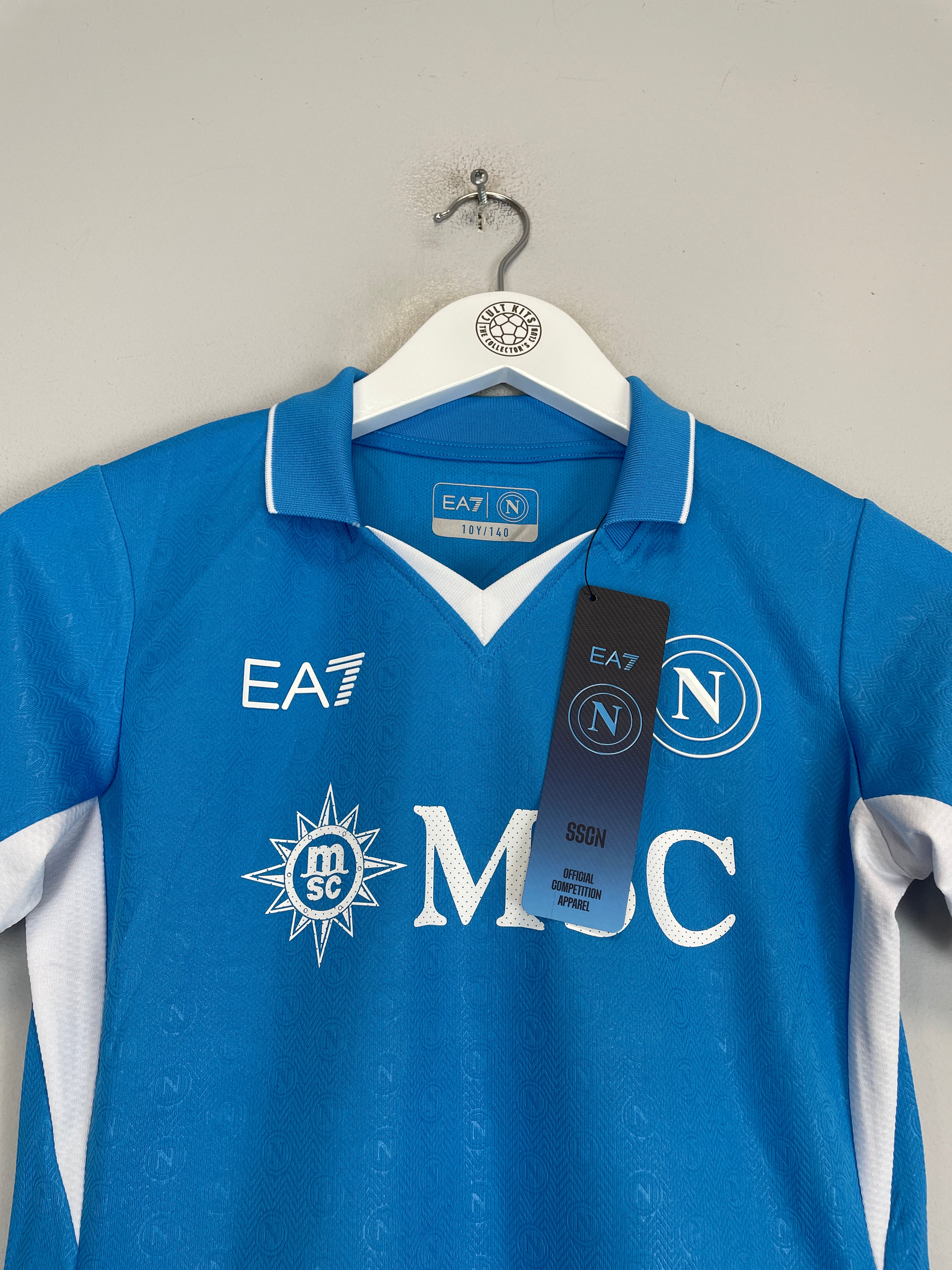 Shop 2024/25 Napoli *BNWT* Authentic Home Shirt (Kids - Multiple Sizes) EA7, classic football shirts, vintage football shirts & retro soccer jerseys at Cult Kits