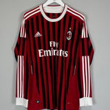 Shop 2011/12 AC MILAN IBRAHIMOVIC #11 L/S HOME SHIRT (L) ADIDAS, classic football shirts, vintage football shirts & retro soccer jerseys at Cult Kits