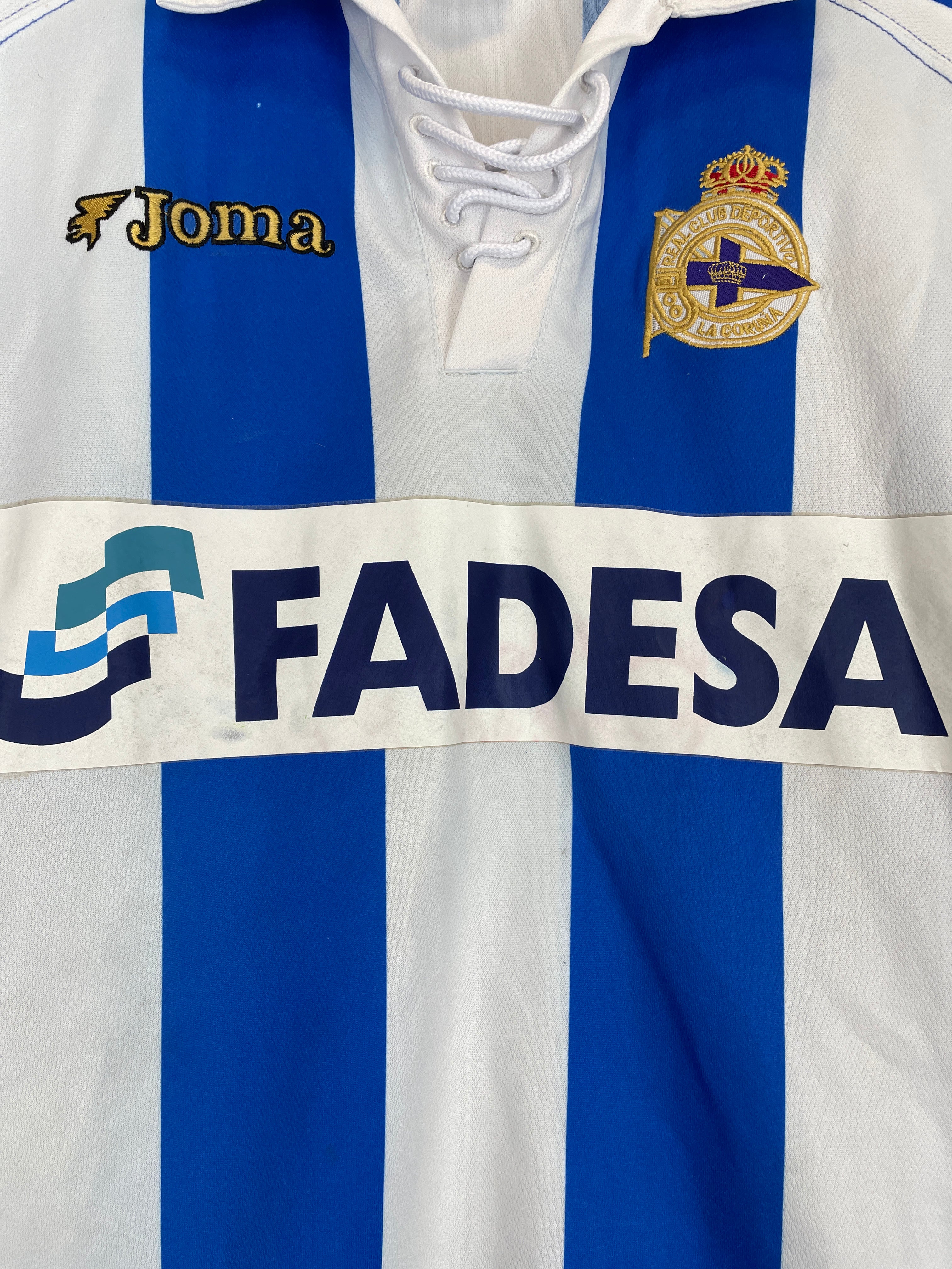 Shop 2006/07 DEPORTIVO LA CORUNA *CENTENARY* HOME SHIRT (XS) JOMA, classic football shirts, vintage football shirts & retro soccer jerseys at Cult Kits