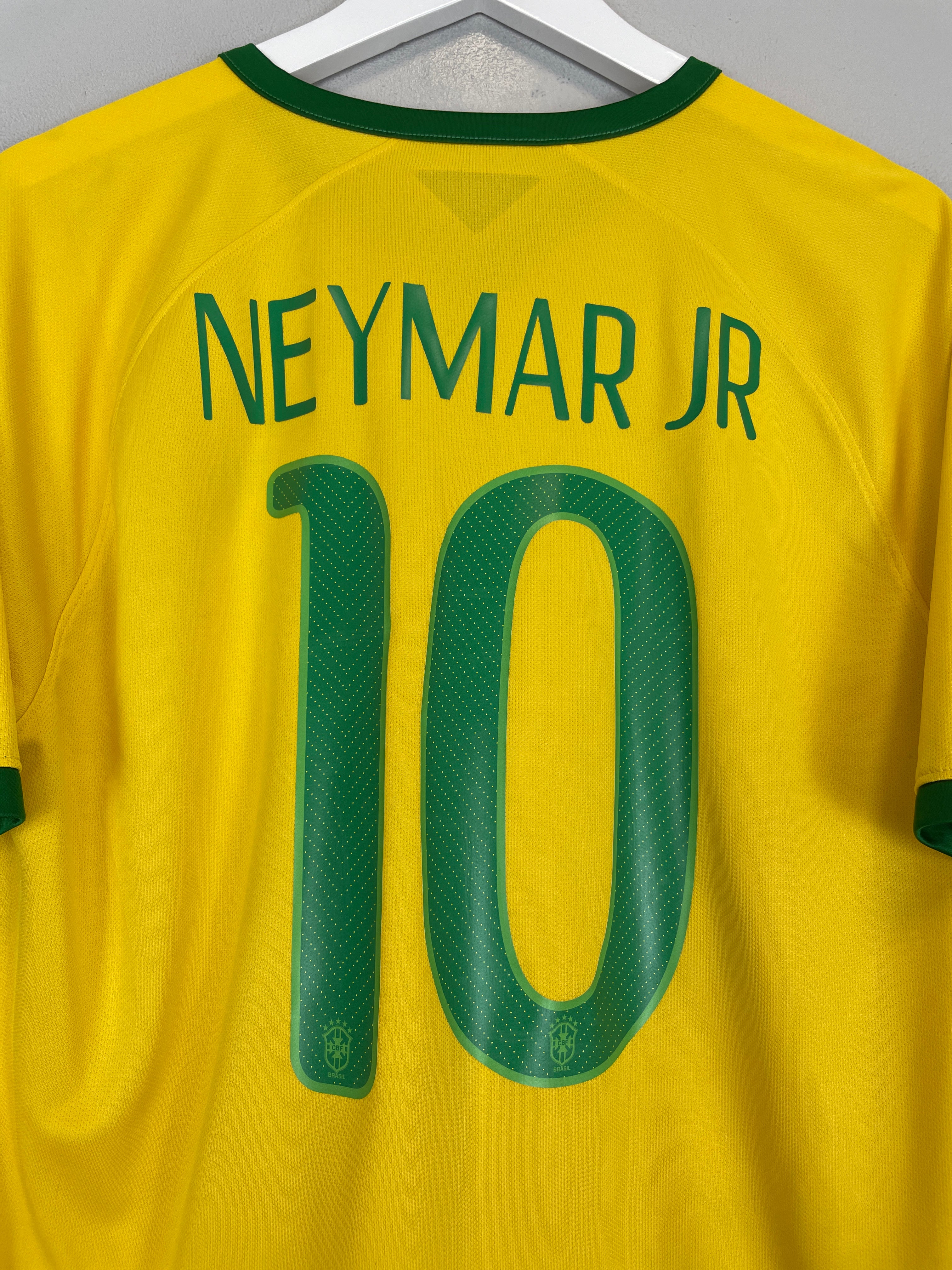 Shop 2014/15 BRAZIL NEYMAR JR #10 HOME SHIRT (L) NIKE, classic football shirts, vintage football shirts & retro soccer jerseys at Cult Kits