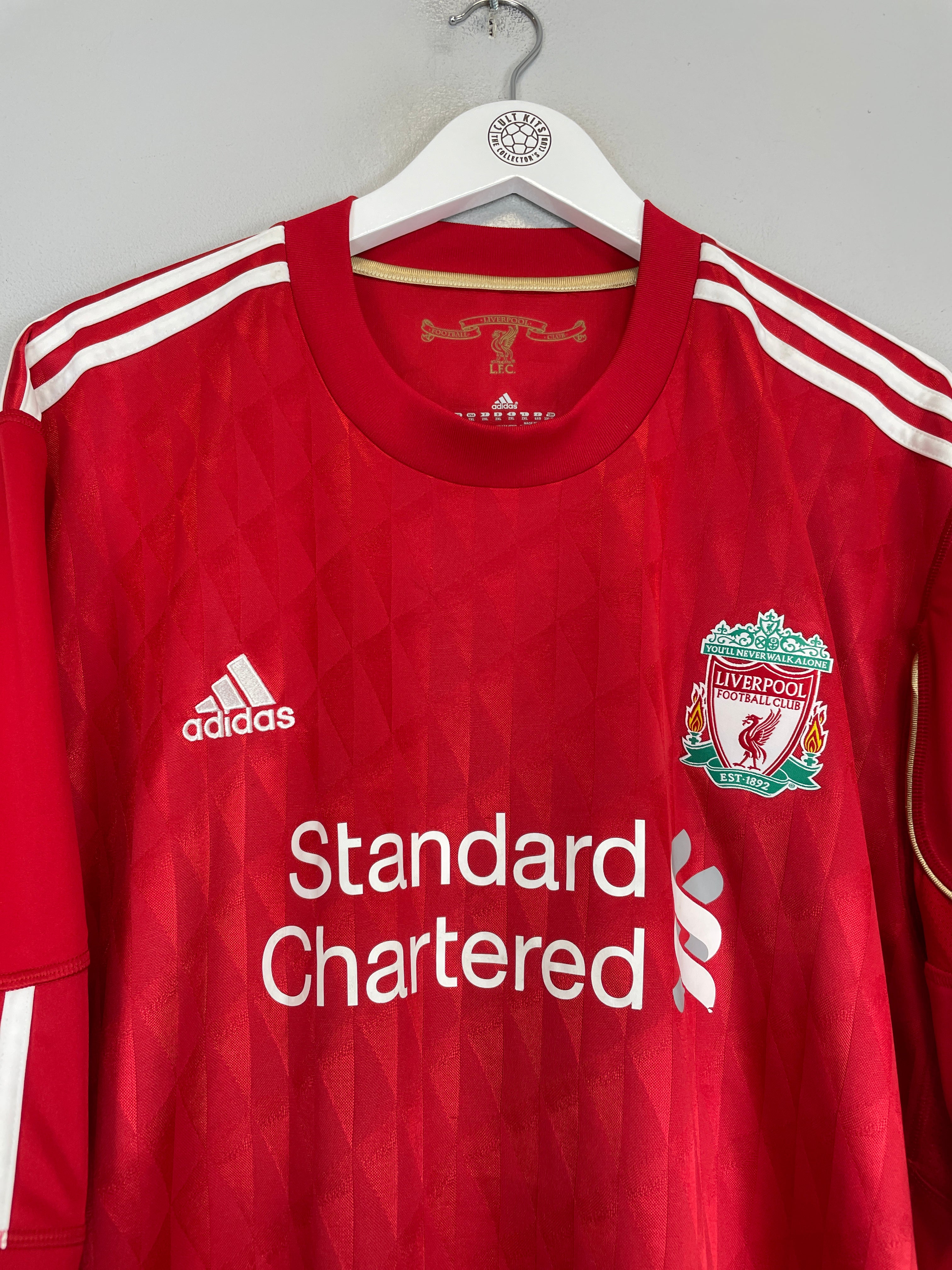 Shop 2010/12 LIVERPOOL GERRARD #8 HOME SHIRT (XXL) ADIDAS, classic football shirts, vintage football shirts & retro soccer jerseys at Cult Kits
