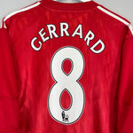 Shop 2010/12 LIVERPOOL GERRARD #8 HOME SHIRT (XXL) ADIDAS, classic football shirts, vintage football shirts & retro soccer jerseys at Cult Kits