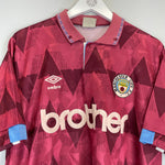 Shop 1990/92 MANCHESTER CITY AWAY SHIRT (L) UMBRO, classic football shirts, vintage football shirts & retro soccer jerseys at Cult Kits
