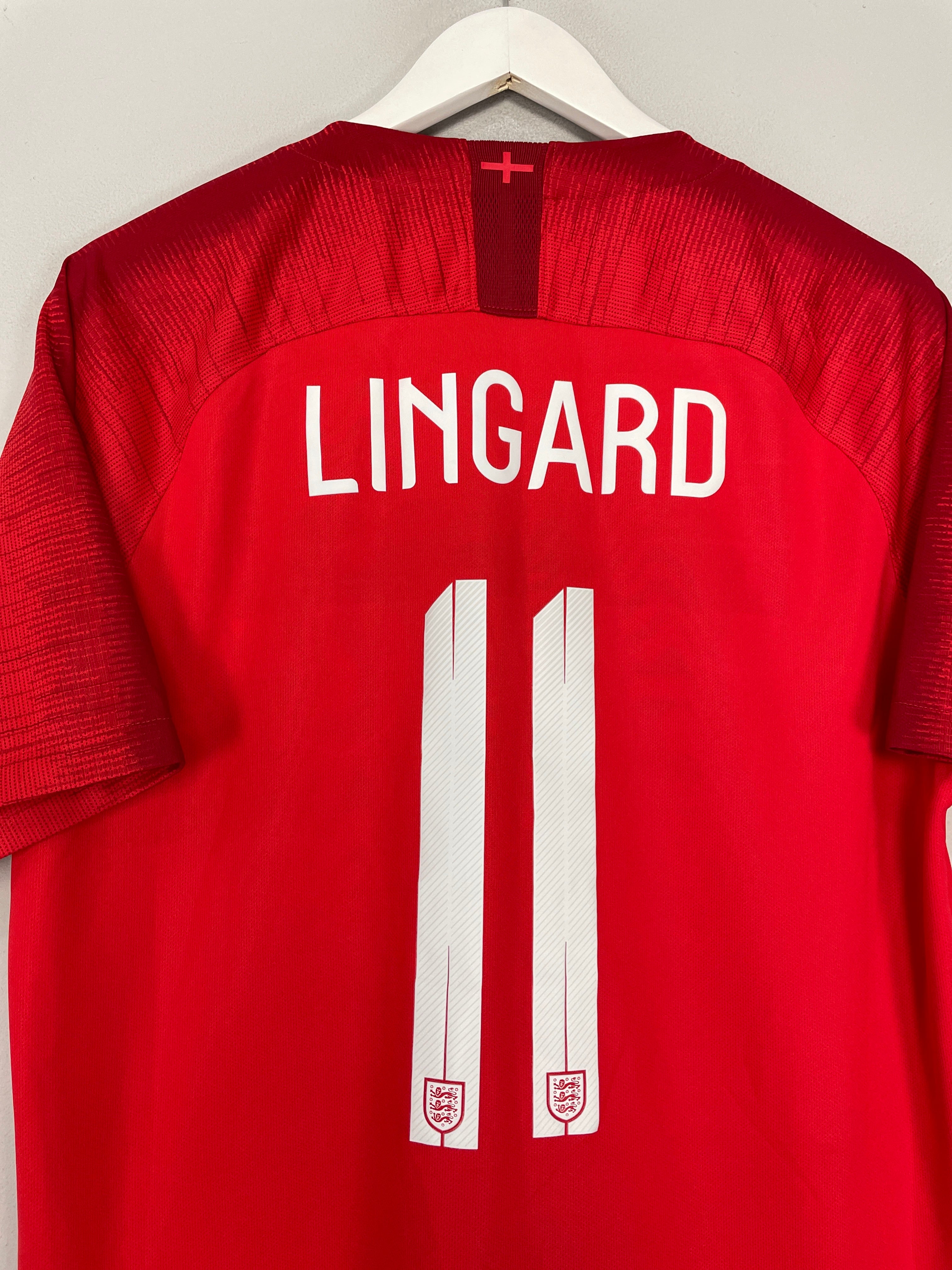 Shop 2018/19 ENGLAND LINGARD #11 AWAY SHIRT (L) NIKE, classic football shirts, vintage football shirts & retro soccer jerseys at Cult Kits