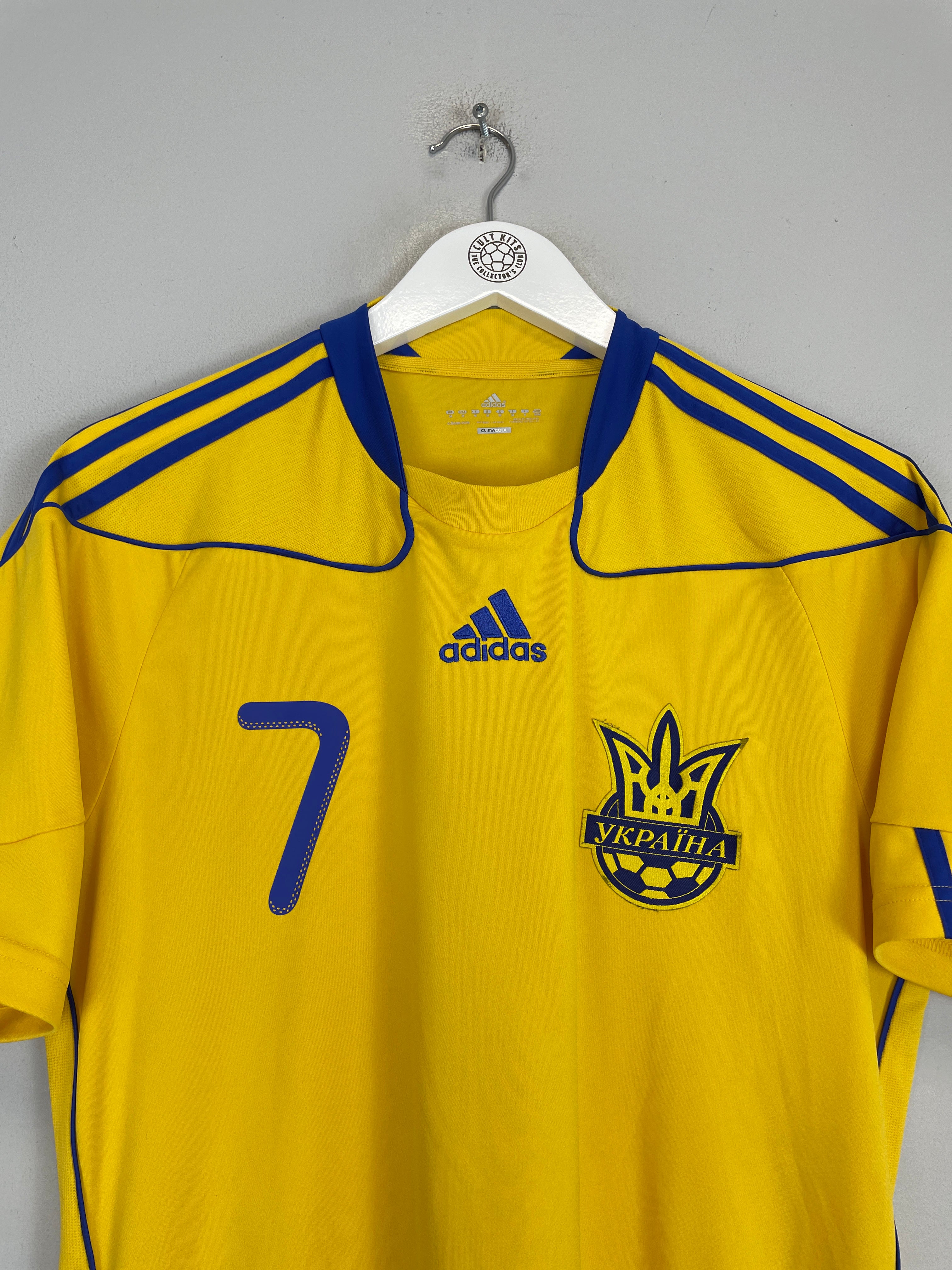 Shop 2010/12 UKRAINE SHEVCHENKO #7 HOME SHIRT (M) ADIDAS, classic football shirts, vintage football shirts & retro soccer jerseys at Cult Kits