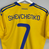 Shop 2010/12 UKRAINE SHEVCHENKO #7 HOME SHIRT (M) ADIDAS, classic football shirts, vintage football shirts & retro soccer jerseys at Cult Kits