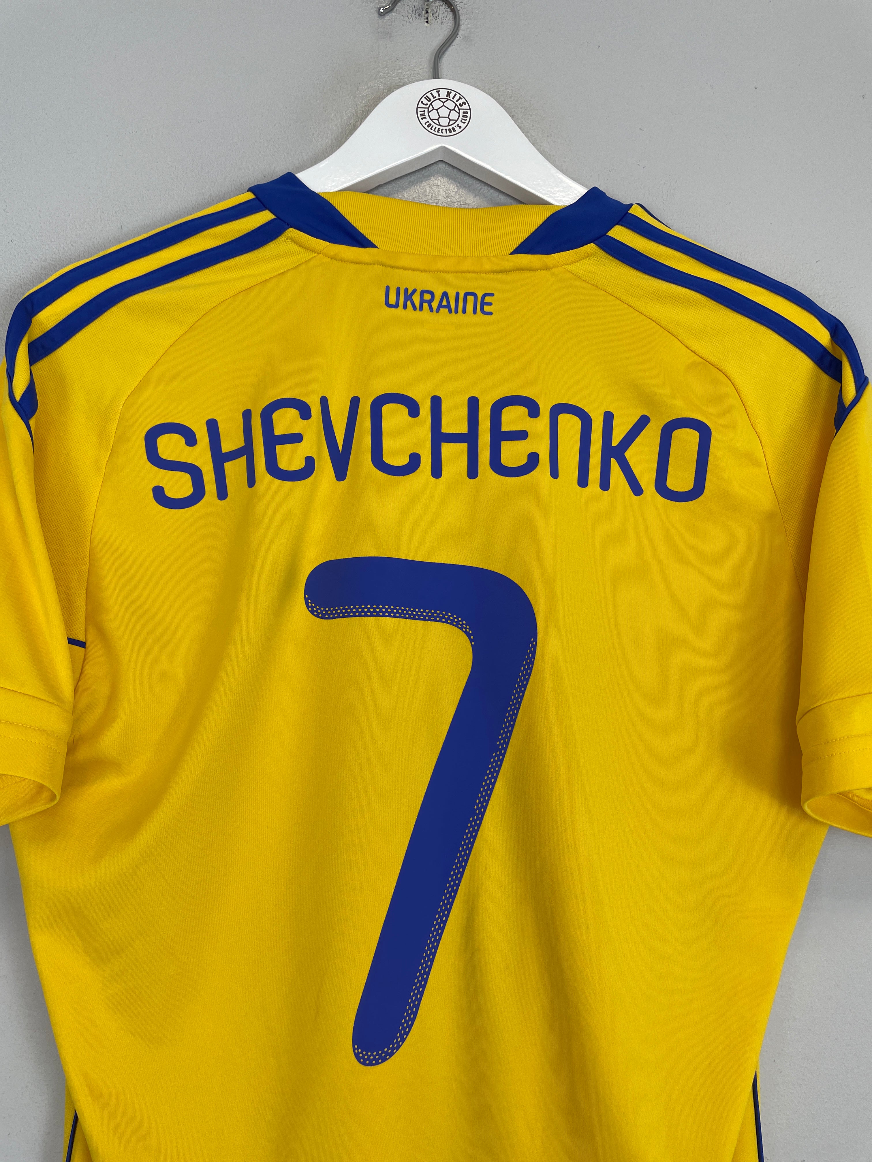 Shop 2010/12 UKRAINE SHEVCHENKO #7 HOME SHIRT (M) ADIDAS, classic football shirts, vintage football shirts & retro soccer jerseys at Cult Kits