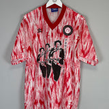 Shop 1990 TEXAS CHAINSAW MASSACRE X JAPANESE MOVIE MASHUP SHIRT (XL) UMBRO, classic football shirts, vintage football shirts & retro soccer jerseys at Cult Kits