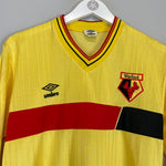 Shop 1986/88 WATFORD HOME SHIRT (L) UMBRO, classic football shirts, vintage football shirts & retro soccer jerseys at Cult Kits
