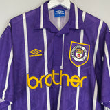 Shop 1993/94 MANCHESTER CITY AWAY SHIRT (XL) UMBRO, classic football shirts, vintage football shirts & retro soccer jerseys at Cult Kits