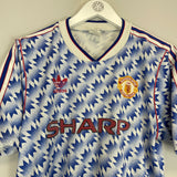 Shop 1990/92 MANCHESTER UNITED AWAY SHIRT (M) UMBRO, classic football shirts, vintage football shirts & retro soccer jerseys at Cult Kits