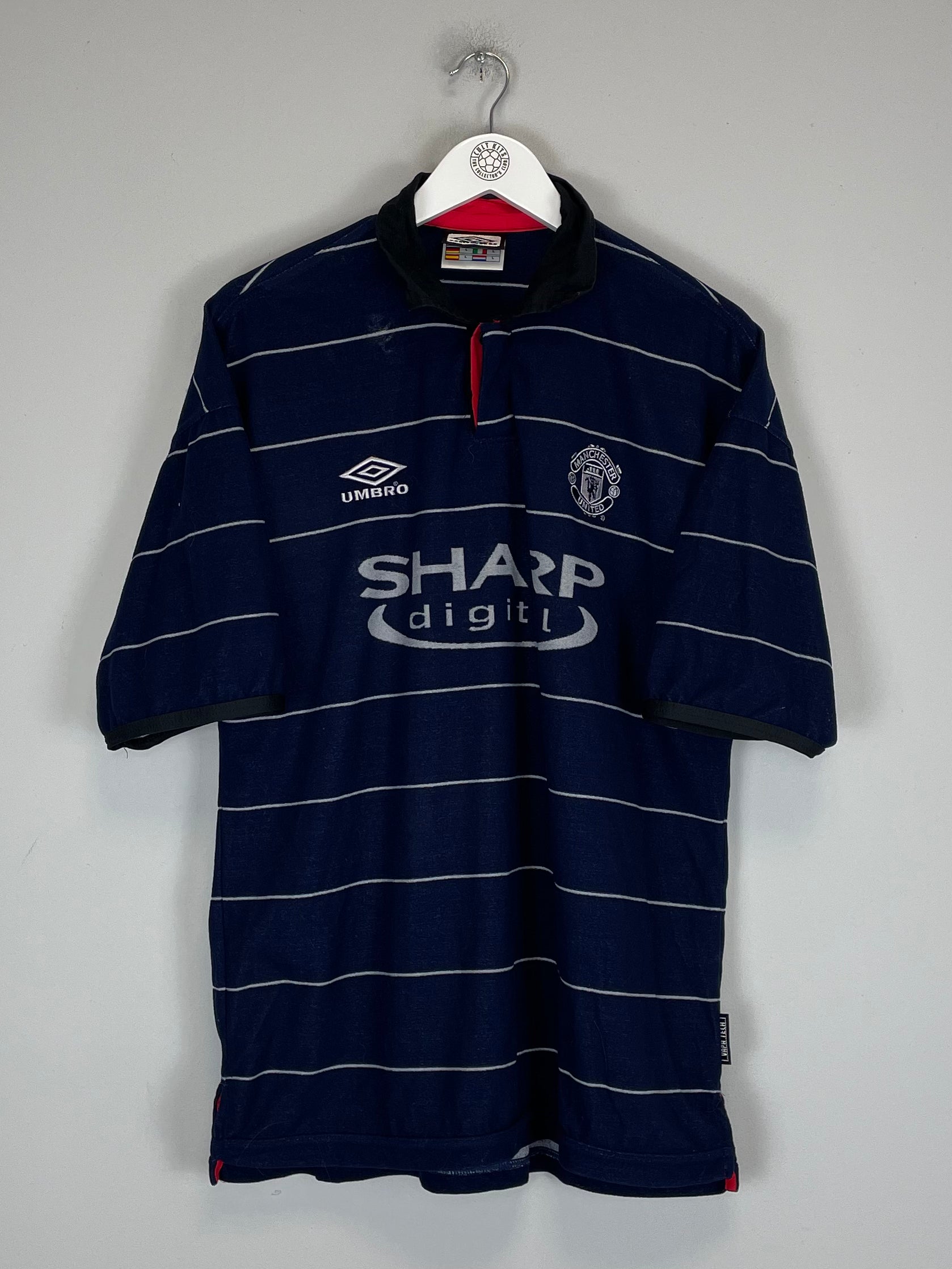 Shop 1999/00 MANCHESTER UNITED STAM #6 AWAY SHIRT (L) UMBRO, classic football shirts, vintage football shirts & retro soccer jerseys at Cult Kits