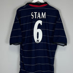 Shop 1999/00 MANCHESTER UNITED STAM #6 AWAY SHIRT (L) UMBRO, classic football shirts, vintage football shirts & retro soccer jerseys at Cult Kits