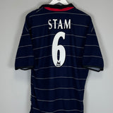 Shop 1999/00 MANCHESTER UNITED STAM #6 AWAY SHIRT (L) UMBRO, classic football shirts, vintage football shirts & retro soccer jerseys at Cult Kits