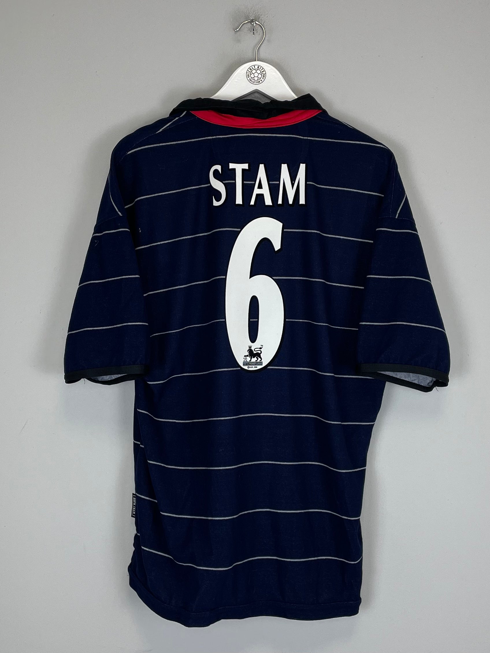 Shop 1999/00 MANCHESTER UNITED STAM #6 AWAY SHIRT (L) UMBRO, classic football shirts, vintage football shirts & retro soccer jerseys at Cult Kits