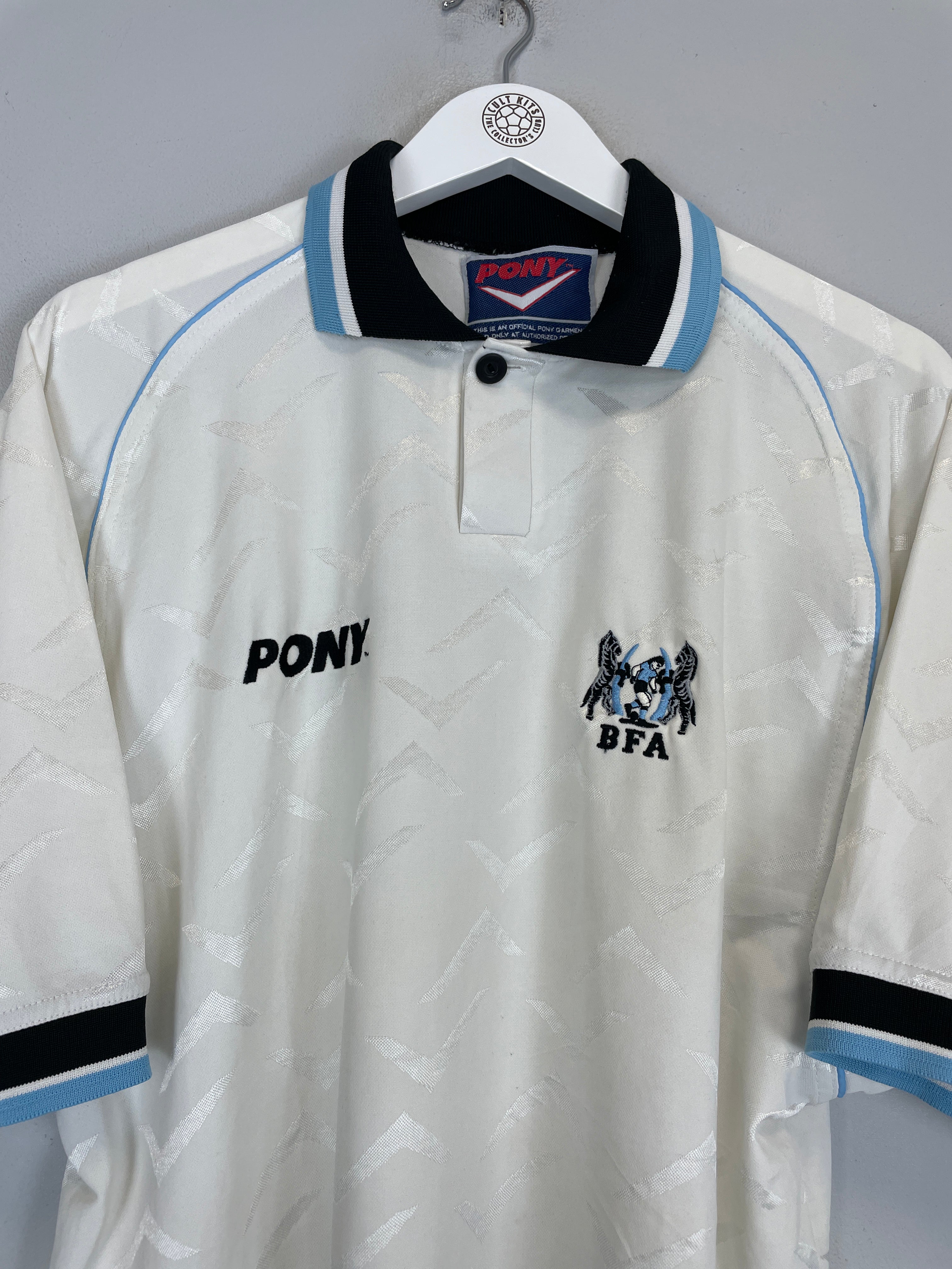 Shop 1996/97 BOTSWANA AWAY SHIRT (M) PONY, classic football shirts, vintage football shirts & retro soccer jerseys at Cult Kits