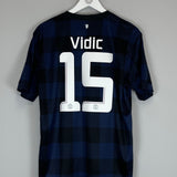 Shop 2013/14 MANCHESTER UNITED VIDIC #15 AWAY SHIRT (L) NIKE, classic football shirts, vintage football shirts & retro soccer jerseys at Cult Kits