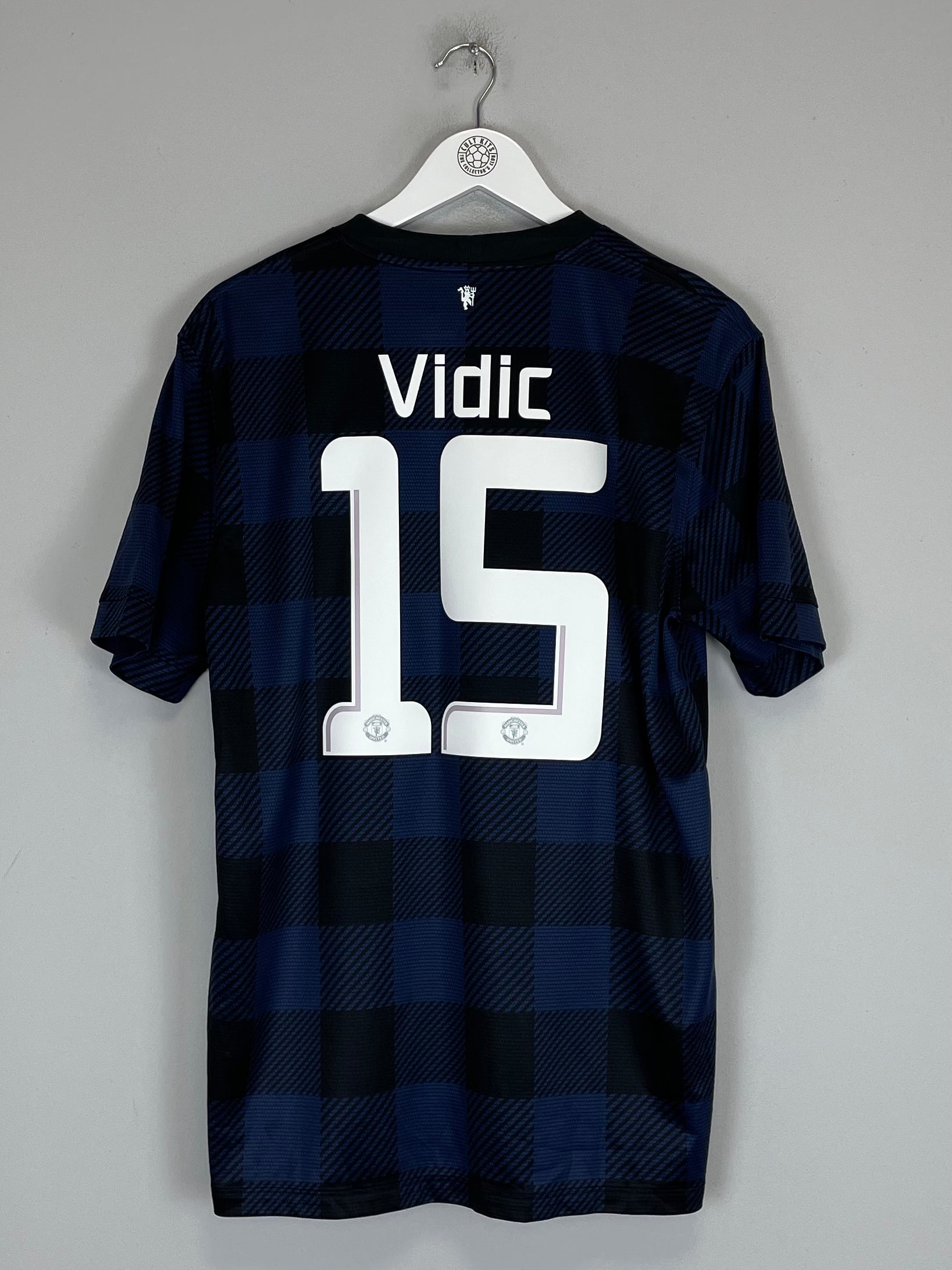 Shop 2013/14 MANCHESTER UNITED VIDIC #15 AWAY SHIRT (L) NIKE, classic football shirts, vintage football shirts & retro soccer jerseys at Cult Kits