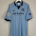 Shop 2012/13 MANCHESTER CITY BALOTELLI #45 C/L HOME SHIRT (XXL) UMBRO, classic football shirts, vintage football shirts & retro soccer jerseys at Cult Kits