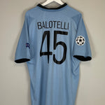 Shop 2012/13 MANCHESTER CITY BALOTELLI #45 C/L HOME SHIRT (XXL) UMBRO, classic football shirts, vintage football shirts & retro soccer jerseys at Cult Kits