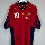 Shop 1998/99 SPAIN RAUL #10 HOME SHIRT (XL) ADIDAS, classic football shirts, vintage football shirts & retro soccer jerseys at Cult Kits