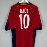 Shop 1998/99 SPAIN RAUL #10 HOME SHIRT (XL) ADIDAS, classic football shirts, vintage football shirts & retro soccer jerseys at Cult Kits