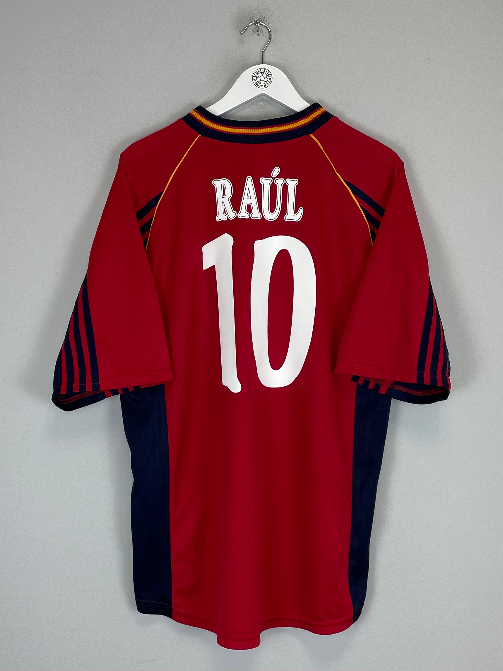 Shop 1998/99 SPAIN RAUL #10 HOME SHIRT (XL) ADIDAS, classic football shirts, vintage football shirts & retro soccer jerseys at Cult Kits