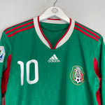 Shop 2010 MEXICO C.BLANCO #10 L/S HOME SHIRT (M) ADIDAS, classic football shirts, vintage football shirts & retro soccer jerseys at Cult Kits