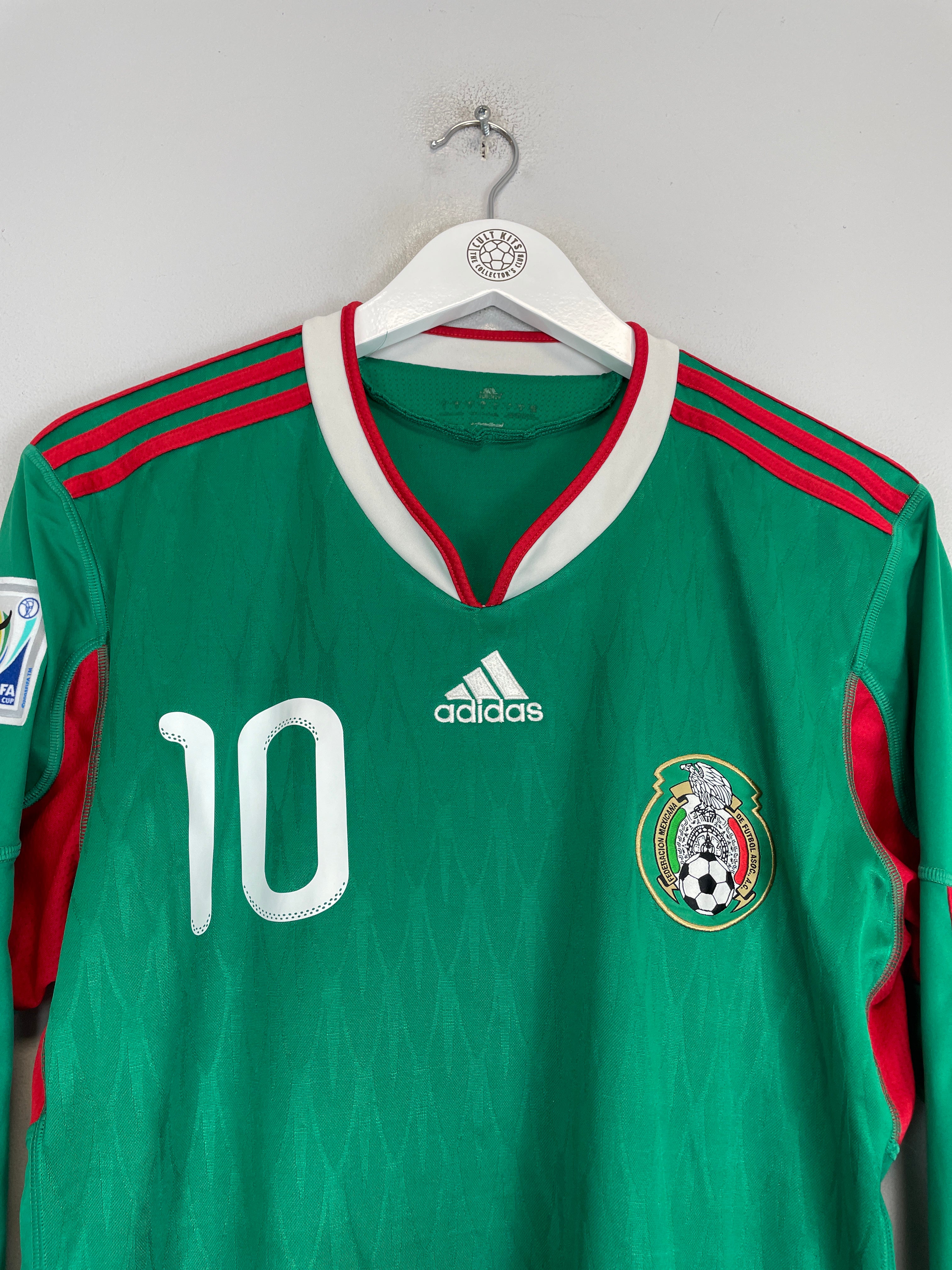 Shop 2010 MEXICO C.BLANCO #10 L/S HOME SHIRT (M) ADIDAS, classic football shirts, vintage football shirts & retro soccer jerseys at Cult Kits