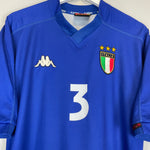 Shop 1998/99 ITALY MALDINI #3 HOME SHIRT (XXL) KAPPA, classic football shirts, vintage football shirts & retro soccer jerseys at Cult Kits