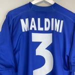 Shop 1998/99 ITALY MALDINI #3 HOME SHIRT (XXL) KAPPA, classic football shirts, vintage football shirts & retro soccer jerseys at Cult Kits