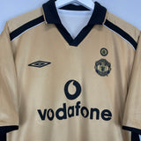 Shop 2001/02 MANCHESTER UNITED VERON #4 *CENTENARY* AWAY/THIRD SHIRT (XXL) UMBRO, classic football shirts, vintage football shirts & retro soccer jerseys at Cult Kits