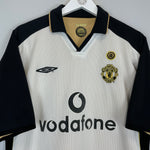 Shop 2001/02 MANCHESTER UNITED VERON #4 *CENTENARY* AWAY/THIRD SHIRT (XXL) UMBRO, classic football shirts, vintage football shirts & retro soccer jerseys at Cult Kits