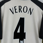 Shop 2001/02 MANCHESTER UNITED VERON #4 *CENTENARY* AWAY/THIRD SHIRT (XXL) UMBRO, classic football shirts, vintage football shirts & retro soccer jerseys at Cult Kits