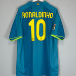 Shop 2007/08 BARCELONA RONALDINHO #10 AWAY SHIRT (XXL) NIKE, classic football shirts, vintage football shirts & retro soccer jerseys at Cult Kits