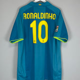 Shop 2007/08 BARCELONA RONALDINHO #10 AWAY SHIRT (XXL) NIKE, classic football shirts, vintage football shirts & retro soccer jerseys at Cult Kits