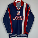 Shop 1998/99 ATLETICO MADRID L/S AWAY SHIRT (L) REEBOK, classic football shirts, vintage football shirts & retro soccer jerseys at Cult Kits